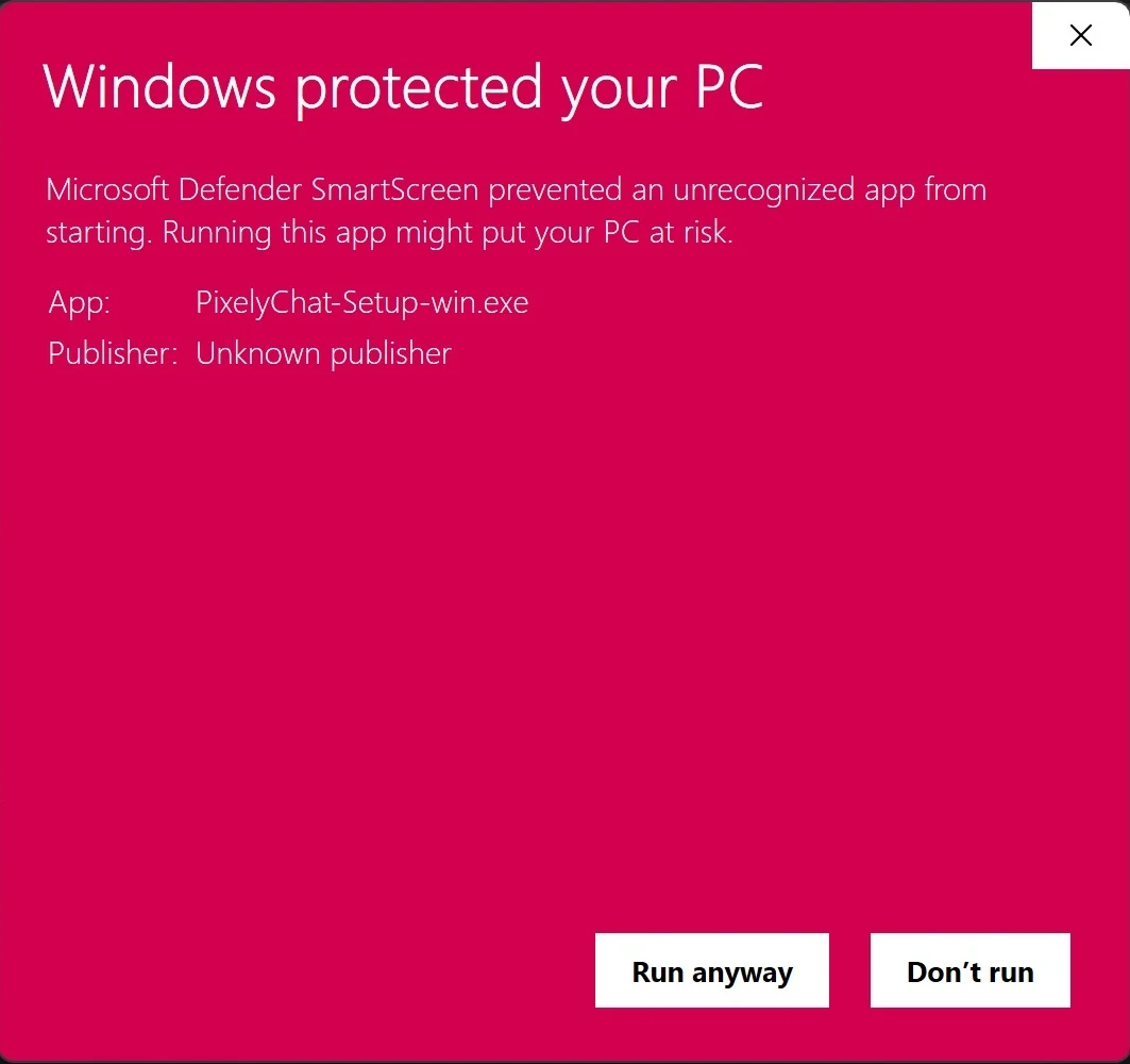 Windows-SmartScreen-Warnung mit „Trotzdem ausführen“