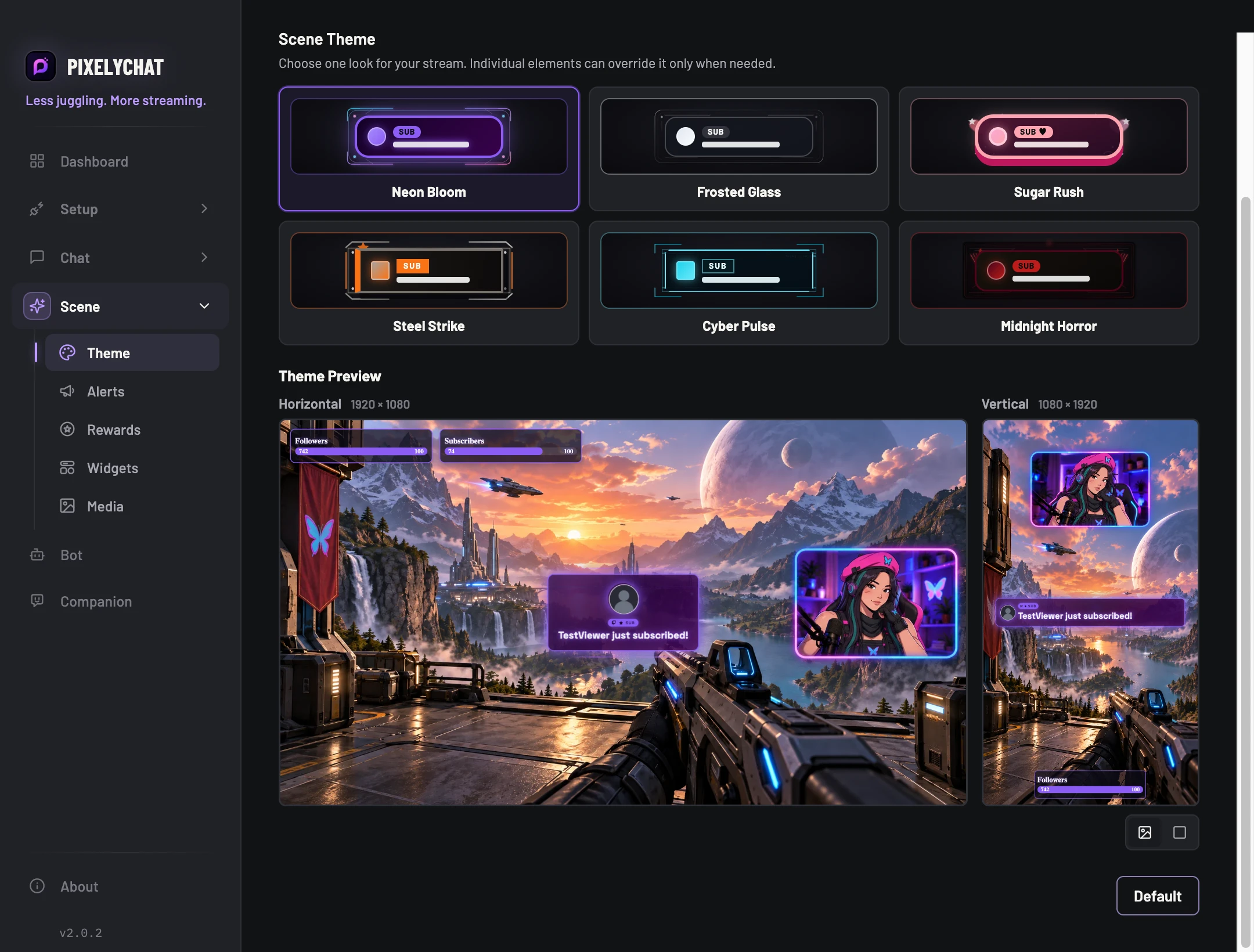 Scene Theme preview